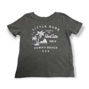 Carters Little Dude Surfs Up Island Cutie Hawaii Beach USA Short Sleeved Shirt